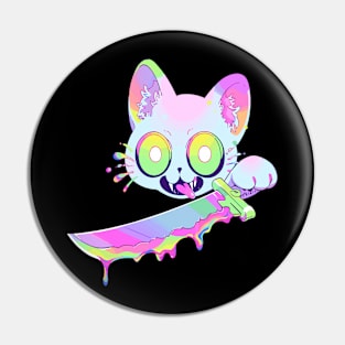 Festival DJ Cute Zombie Cat Electronic Music Pin