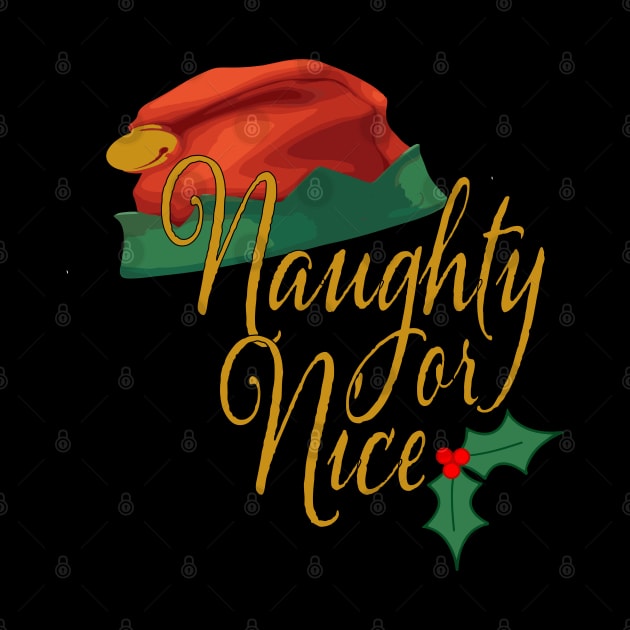 Naughty or Nice by jaz graphic t-shirts