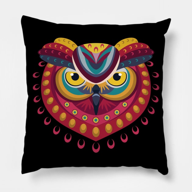 Red owl Pillow by zinclizard