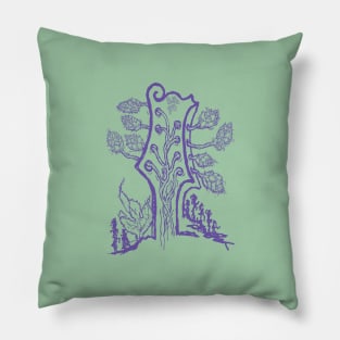 Pick'N Hops (purple outline) Pillow