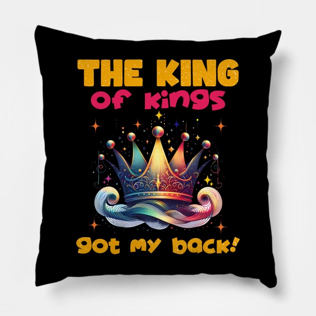 Rock Your Faith with Style: The King of Kings Pillow by Teebevies