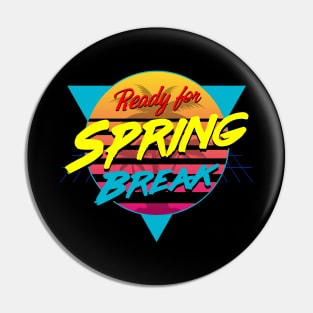 Rad Spring Break Retro 80's Beach Neon Summer Vacation Meme Pin