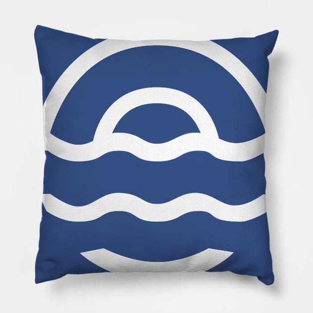 Oceanside California Logo v3 Pillow by Matt Stewart