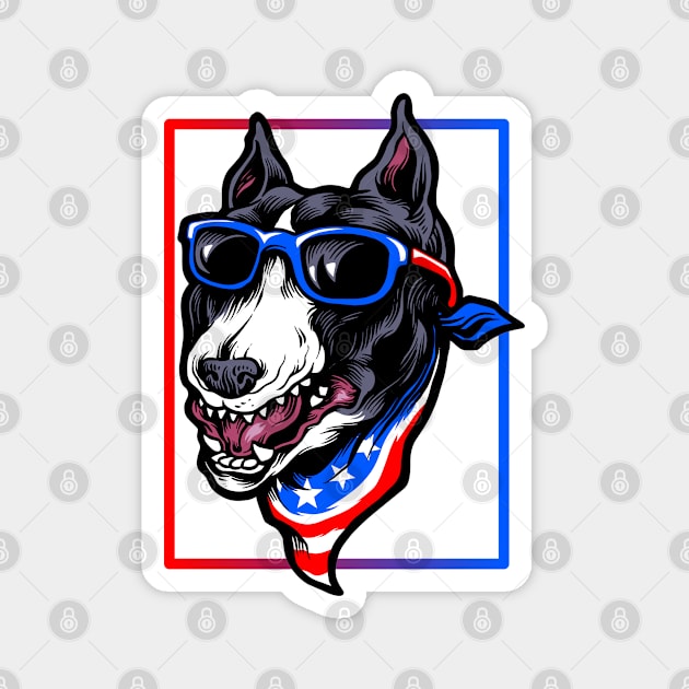 American Pitbull Terrier Dog Sunglasses Magnet by Kingostore