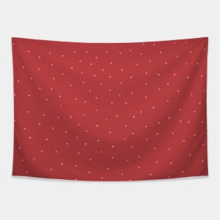 Pink Dots on Red Tapestry
