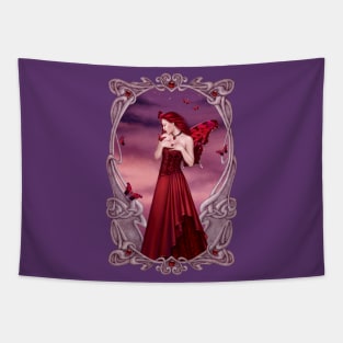 Garnet Birthstone Fairy Tapestry