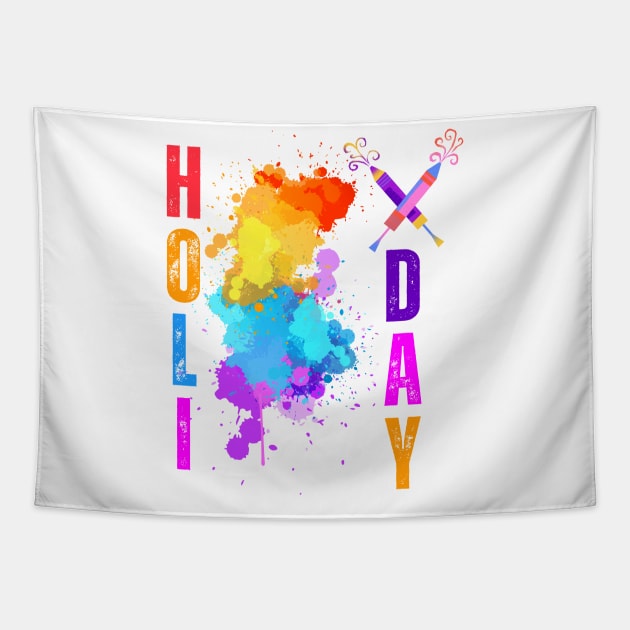 Trendy Holi designs, Holi Day, happy Holi, festival of colours, holi ke rang dil ke sang Tapestry by HariniArts