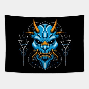 oni mask samurai Tapestry