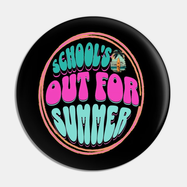 Out For Summer, Hello Summer Funny Surfer Riding Surf Surfing Lover Gifts Pin by Customo