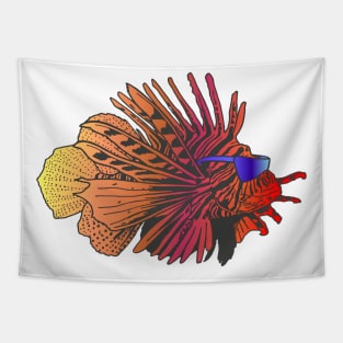 Orange and Pink Surfer Gradient Zebrafish Tapestry