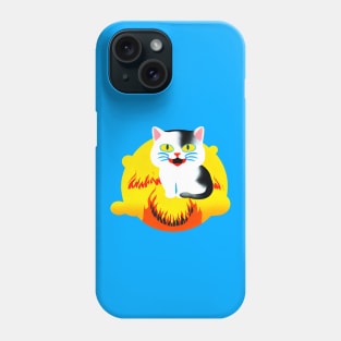 Cat in fire Phone Case