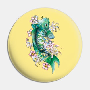 Emerald Koi Fish Pin