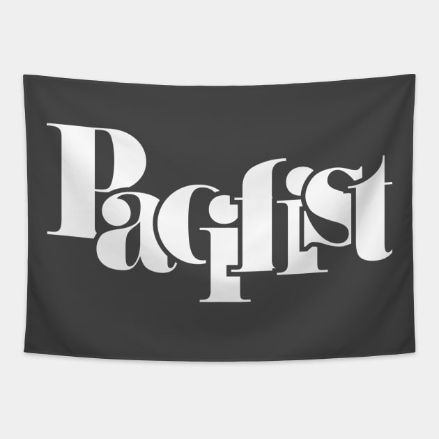 Pacifist white Tapestry by beangrphx