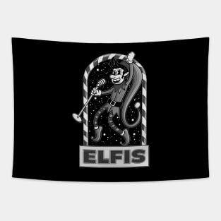 Elfis grayscale Tapestry