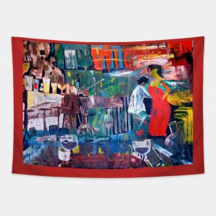 Woman In Red Tapestry