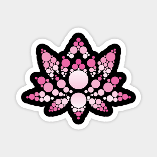 Pink Lotus Flower Abstract Magnet