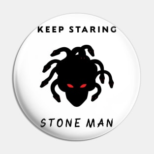 Greek Mythology Gorgon Stone Man Pin