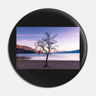 Tree Silhouette at Sunset Pin