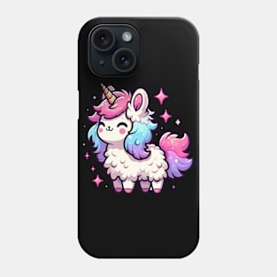 Kawaii rainbow llamacorn unicorn llama Phone Case