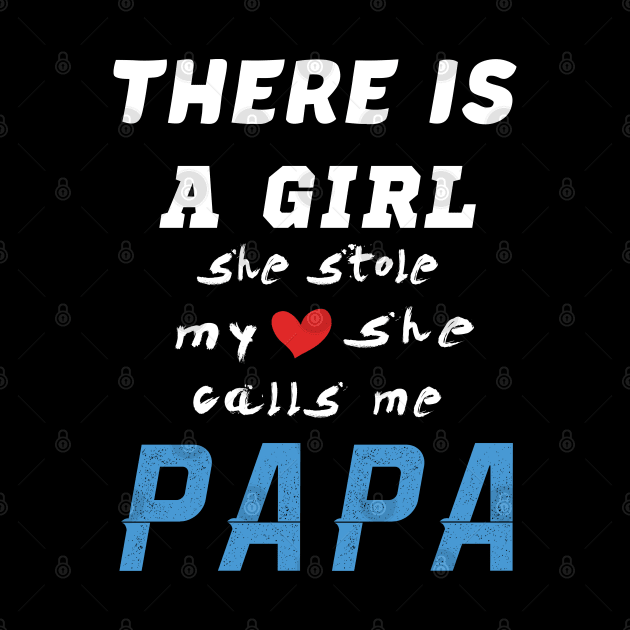 Papa Gifts Shirts from Granddaughter, She Stole My Heart by CareTees