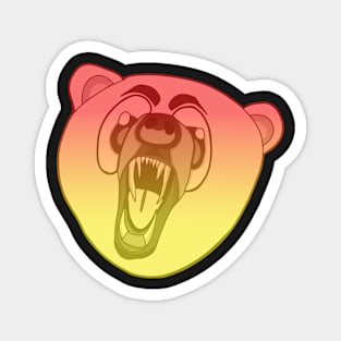 Red and Yellow Fade Bear Magnet