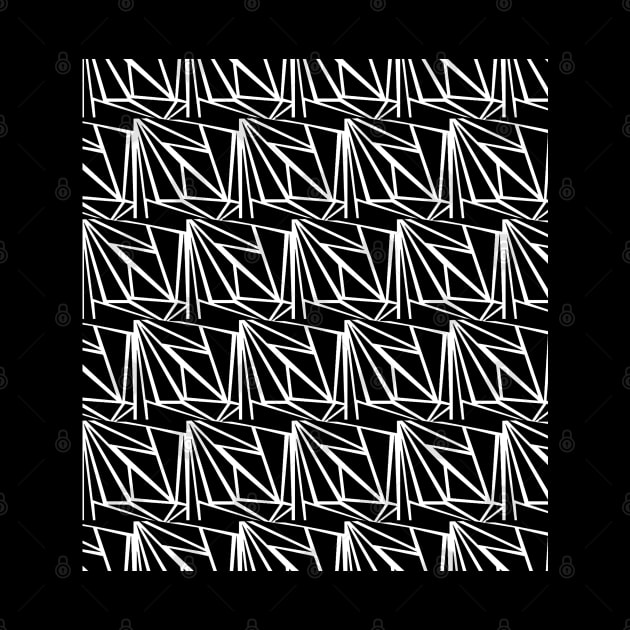 Black and white seamless geometrical pattern by Spinkly