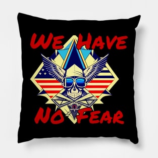 No Fear Skull Design Pillow