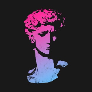Greek Face Abstract - Purple T-Shirt