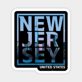 New Jersey Typography Magnet