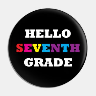 seventh grade t shirt Pin