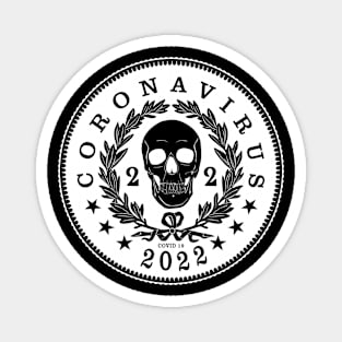 Coronavirus Skull 2022 Magnet