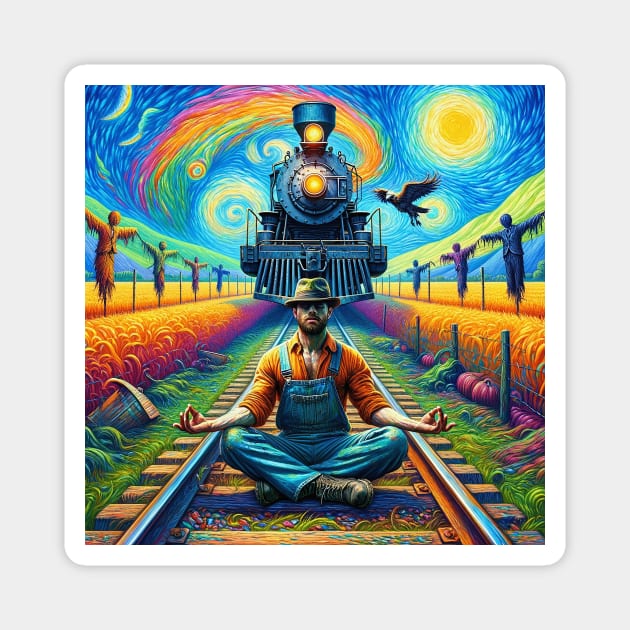 Apocalyptic Train Magnet by Sideways Tees