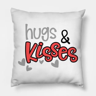 Hugs And Kisses Red Pillow