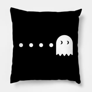 Pacman Ghost White Pillow