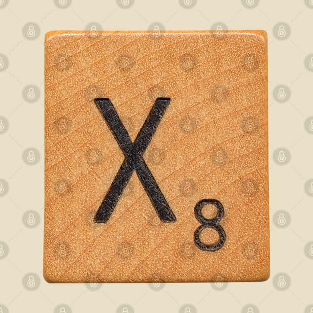 Scrabble Tile 'X' by RandomGoodness