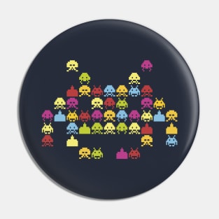 Pixelated invaders Pin