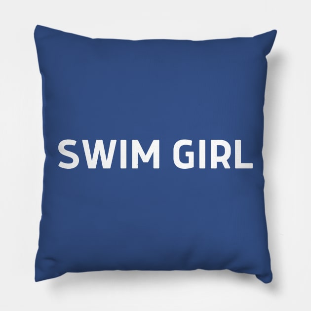 Swim Girl - Swimming Pillow by Celestial Mystery