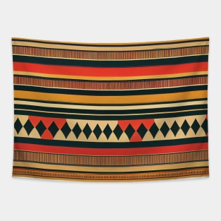 Colorful striped design knitted Tapestry