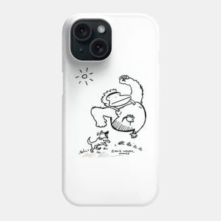 Big Ape Runs from Little Dog Phone Case