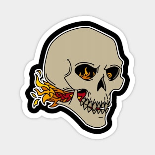 Flaming Skull Magnet