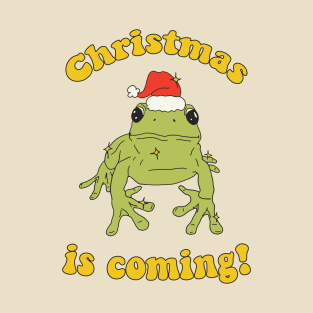 Christmas Frog in Christmas Hat ♥ Christmas Is Coming ♥ T-Shirt