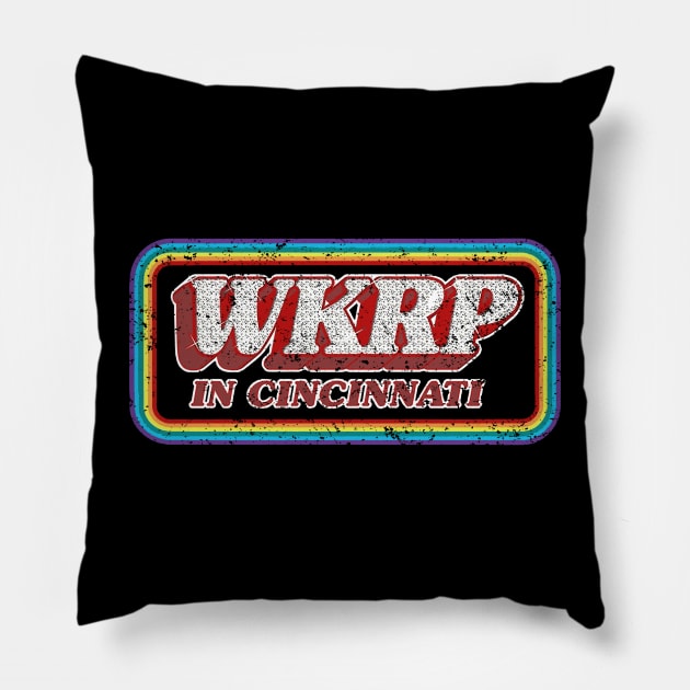WKRP in Cincinnati Pillow by Abslt Studio