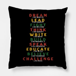 Great African American Leaders Black History Month Pillow