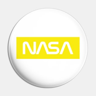 NASA Box Logo - Yellow 2 Pin