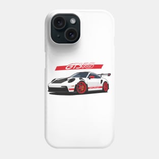 Car 911 gt3 rs white red Phone Case