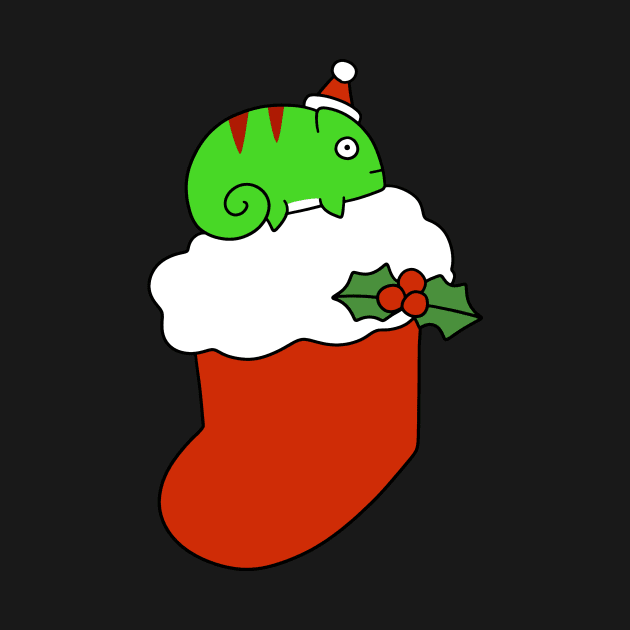 Christmas Stocking Chameleon by saradaboru