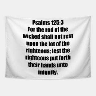 Psalm 125:3 King James Version Bible Verse Typography Tapestry