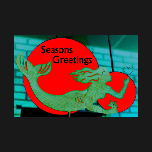 Christmas Mermaid - Seasons Greetings by BadHabitsLounge