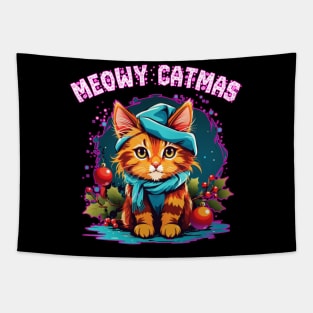 meowy catmas Tapestry