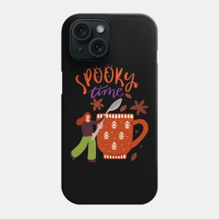 Spooky Time design with coffee Phone Case